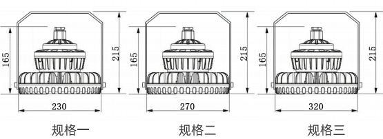 BAD83 ATEX 방폭 펜던트 조명 크기