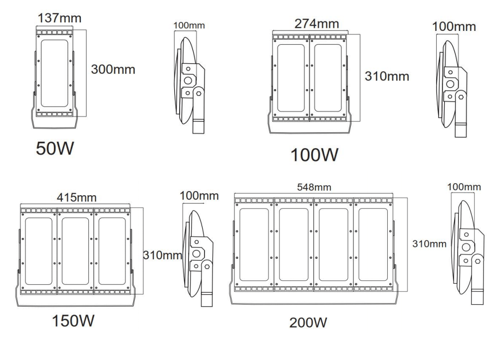 explosion proof street lights sizes